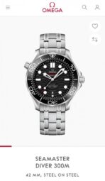 Omeg_a seamaster diver 300M automatic Silver-black